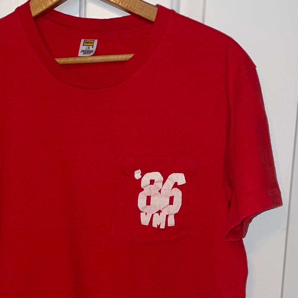 VTG 1986 VMI “Break Out” T-Shirt – Red – Men’s Large